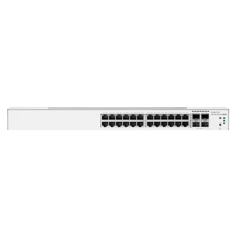 HPE Networking Instant On Switch 24p Gigabit 4p SFP 1840 (S5E28A), front view