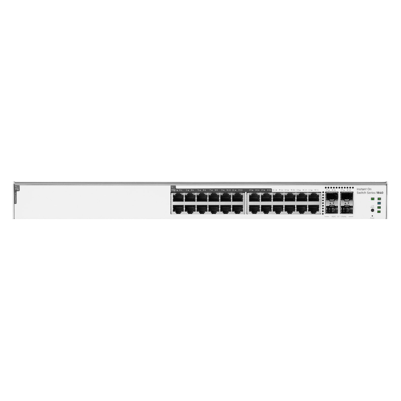 HPE Networking Instant On Switch 24p Gigabit 16p CL4 PoE 4p SFP 195W 1840 (S5E29A), front view