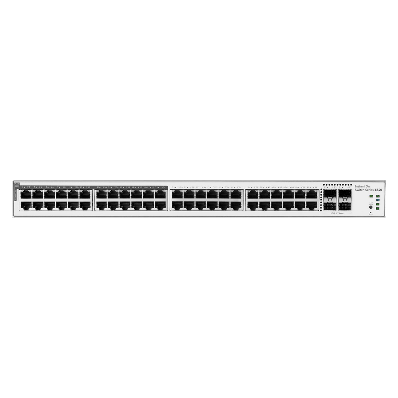 HPE Networking Instant On Switch 48p Gigabit 24p CL4 PoE 4p SFP 370W 1840 (S5E31A), front view