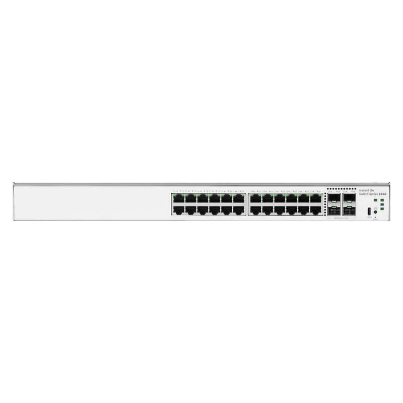 HPE Networking Instant On Switch 24p Gigabit 4p SFP+ 1940 (S4A30A), front view